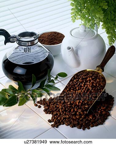 Stock Photo - Coffee and tea. Fotosearch