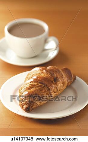 croissant and coffee View Large Photo Image Stock Photo - croissant and coffee. Fotosearch