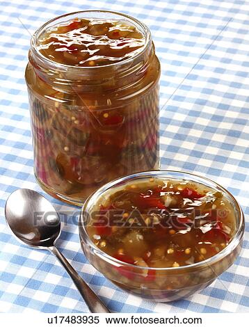 Stock Photography - Cucumber Relish Without Label - Non Exclusive. Fotosearch