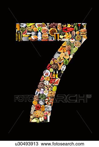 Foodfont Number on Black - Non Exclusive View Large Photo Image Stock Image - Foodfont Number on Black - Non Exclusive. Fotosearch