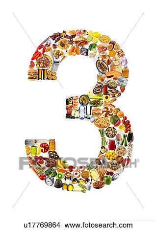 Foodfont Number on White - Non Exclusive View Large Photo Image Picture - Foodfont Number on White - Non Exclusive. Fotosearch