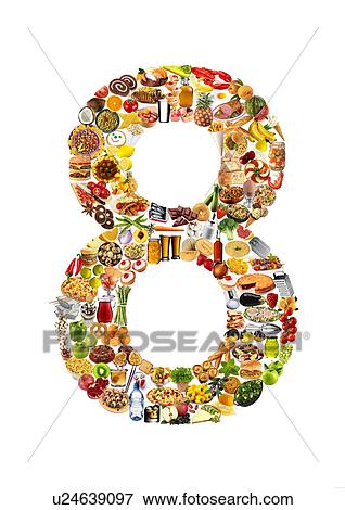 Foodfont Number on White - Non Exclusive View Large Photo Image Stock Photo - Foodfont Number on White - Non Exclusive. Fotosearch