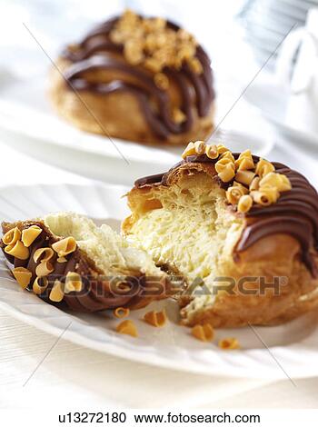Fresh cream choux pastry View Large Photo Image Stock Image - Fresh cream choux pastry. Fotosearch