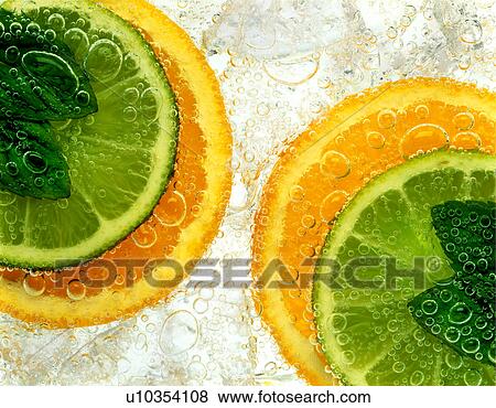 Fruit, ice, bubbles View Large Photo Image Stock Photo - Fruit, ice, bubbles. Fotosearch