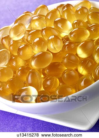 Stock Photo - Garlic Capsules - Non Exclusive. Fotosearch