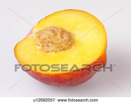 Half Peach - Non Exclusive View Large Photo Image Stock Photo - Half Peach - Non Exclusive. Fotosearch