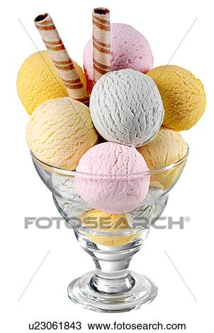 Ice cream Sundae on White View Large Photo Image Stock Image - Ice cream Sundae on White. Fotosearch