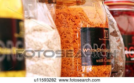 Jars of organic grated chocolate View Large Photo Image Stock Image - Jars of organic grated chocolate. Fotosearch