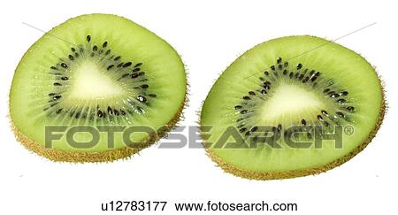 Stock Photo - Kiwi Fruit on White - Non Exclusive. Fotosearch