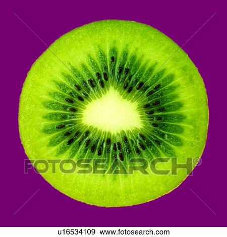 Stock Photo - Kiwi on purple. Fotosearch