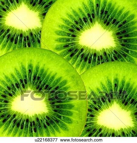 Stock Photo - Kiwi slices. Fotosearch