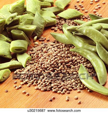 Lentils and green beens View Large Photo Image Stock Photo - Lentils and green beens. Fotosearch