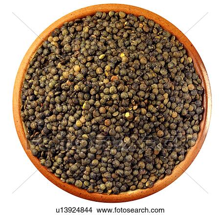 Picture - Lentils on White - Non Exclusive. Fotosearch