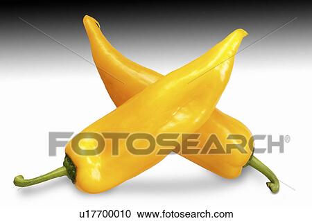 Stock Image - Mediterranean yellow peppers. Fotosearch