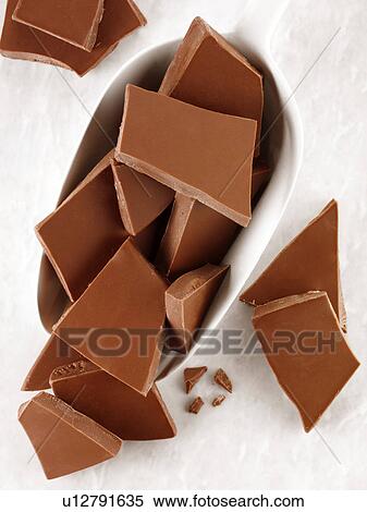 Milk Chocolate Chunks in Scoop - Non Exclusive View Large Photo Image Stock Photography - Milk Chocolate Chunks in Scoop - Non Exclusive. Fotosearch