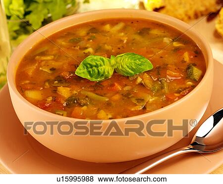 Stock Photo - Minestrone Soup - Non Exclusive. Fotosearch