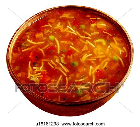 Stock Photo - Minestrone Soup on White - Non Exclusive. Fotosearch