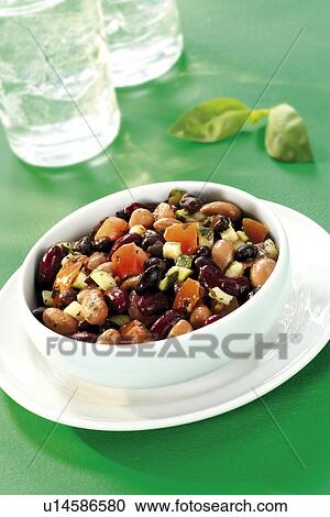 Stock Image - Mixed bean salad. Fotosearch