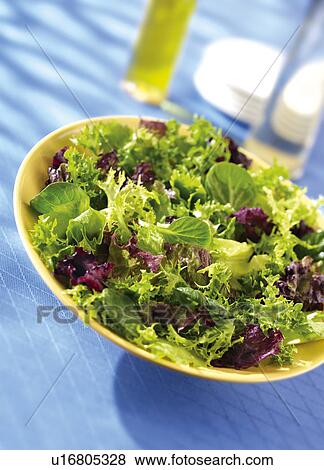 Stock Photo - Mixed salad leaves. Fotosearch