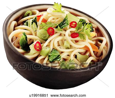 Stock Image - Moodle Soup on White - Non Exclusive. Fotosearch