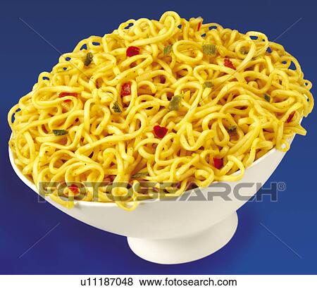 Noodles In Bowl - Non Exclusive View Large Photo Image Stock Photo - Noodles In Bowl - Non Exclusive. Fotosearch