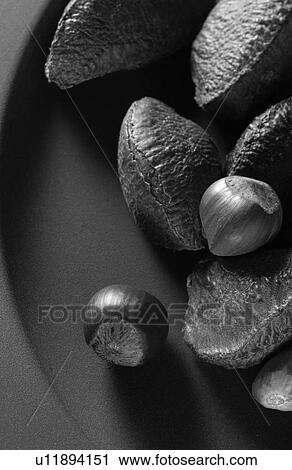 Stock Image - Nuts, brazil and hazel. Fotosearch