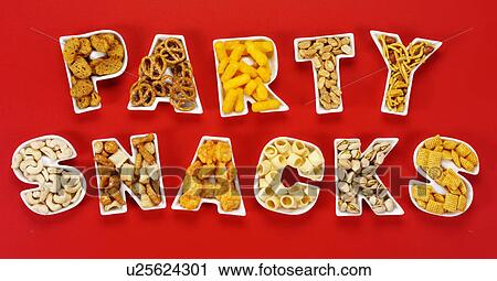 Party Snacks on Red - Non Exclusive View Large Photo Image Stock Image - Party Snacks on Red - Non Exclusive. Fotosearch