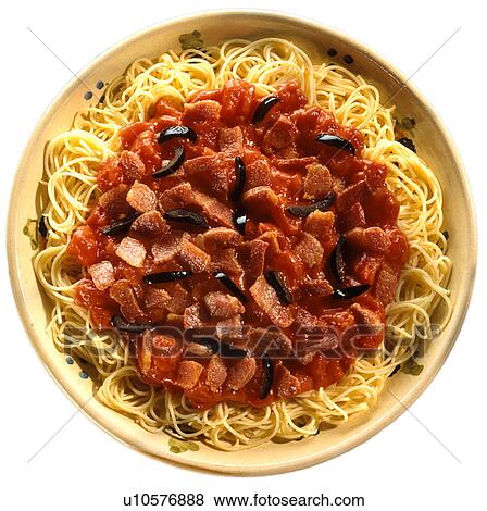 Pasta With Sauce on White - Non Exclusive View Large Photo Image Stock Photo - Pasta With Sauce on White - Non Exclusive. Fotosearch