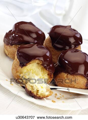 Profiteroles View Large Photo Image Stock Photo - Profiteroles. Fotosearch