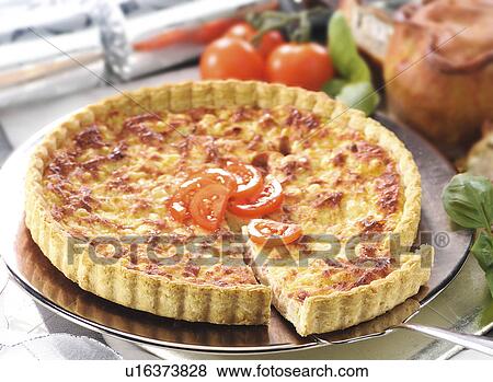 Quiche lorraine View Large Photo Image Stock Photo - Quiche lorraine. Fotosearch