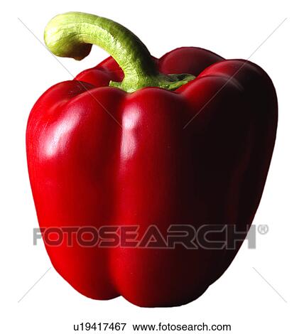 Stock Photo - Red Pepper on White - Non Exclusive. Fotosearch