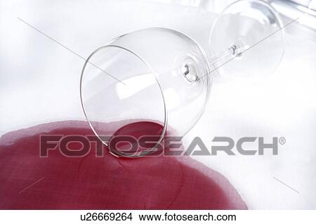 Picture - red wine spill. Fotosearch