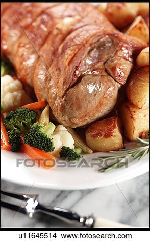 Picture - Roast lamb. Fotosearch