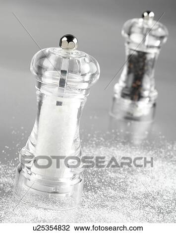 Stock Image - Salt and pepper. Fotosearch