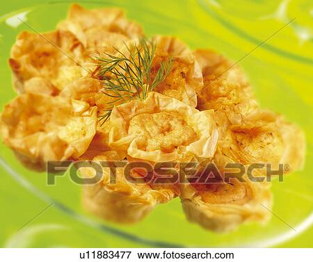 Savoury Filo Tartlets View Large Photo Image Stock Photo - Savoury Filo Tartlets. Fotosearch