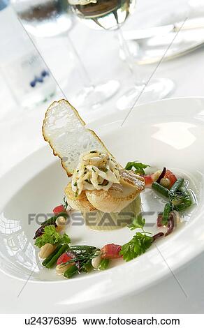 Stock Photography - Scallops starter. Fotosearch