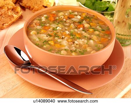 Stock Image - Scotch Broth Soup - Non Exclusive. Fotosearch