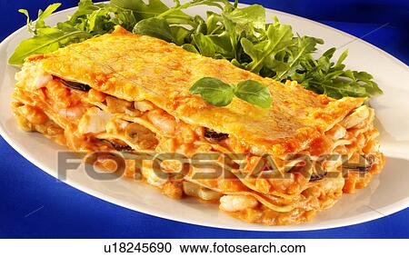 Stock Image - Seafood Lasagne. Fotosearch