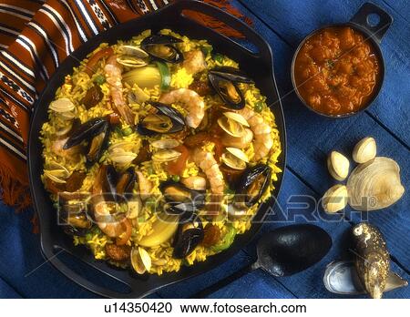 Stock Image - Spanish paella. Fotosearch