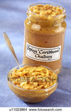 Spicy Carribean Chutney - Non Exclusive View Large Photo Image Picture - Spicy Carribean Chutney - Non Exclusive. Fotosearch