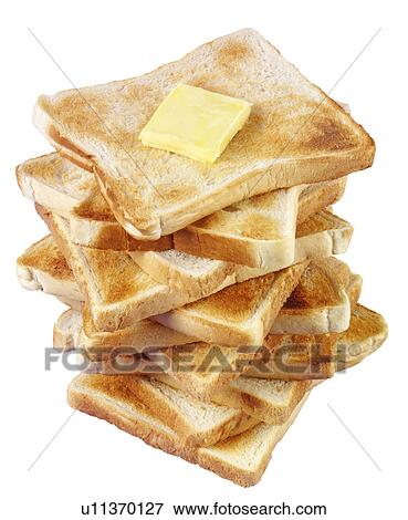 Stock Photo - Stack of Burnt Toast Cut Out - Non Exclusive. Fotosearch