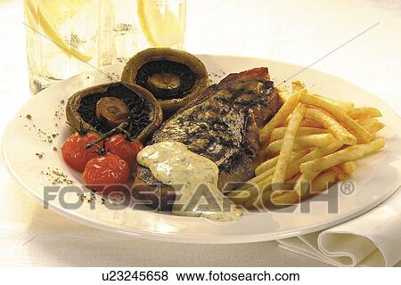 Stock Photo - Steak bearnaise. Fotosearch