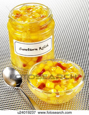 Sweetcorn Relish - Non Exclusive View Large Photo Image Stock Photo - Sweetcorn Relish - Non Exclusive . Fotosearch