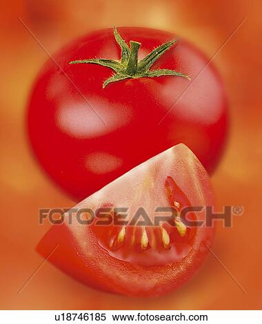 Stock Photography - Tomato And Slice - Non Exclusive. Fotosearch