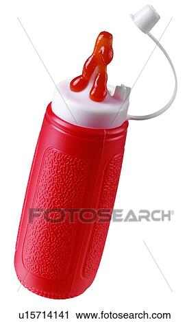 Stock Image - Tomato Sauce Ketchup Bottle on White - Non Exclusive. Fotosearch