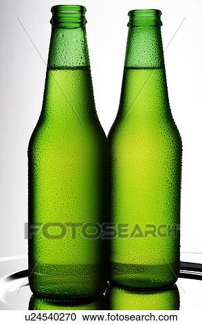 Stock Image - Two Beer Bottles - Non Exclusive. Fotosearch