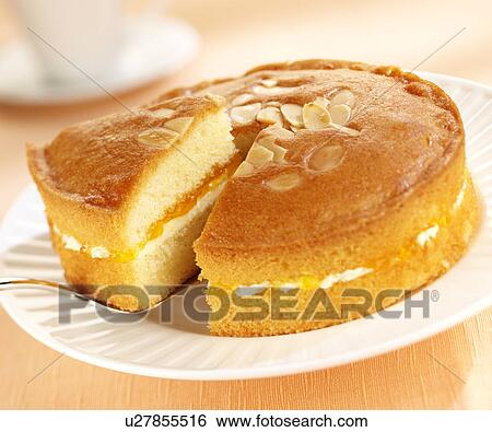 Stock Photograph - Victoria Sponge Sandwich - Non Exclusive. Fotosearch