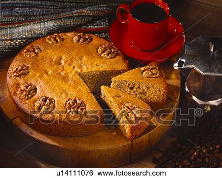 Walnut Cake - Non Exclusive View Large Photo Image Stock Photograph - Walnut Cake - Non Exclusive. Fotosearch