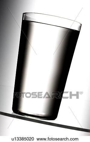 Stock Image - Water, full glass. Fotosearch