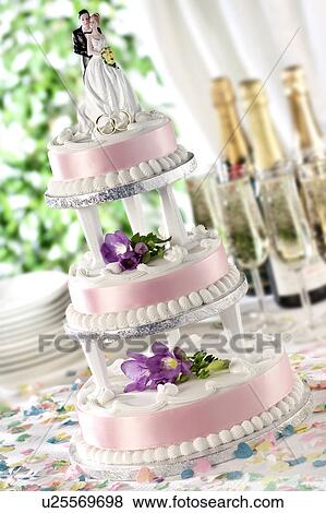 Wedding cake View Large Photo Image Stock Photo - Wedding cake. Fotosearch